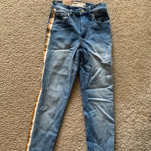 Side striped denim jeans NWT